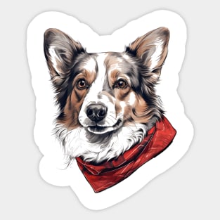 Fancy Corgi Sticker